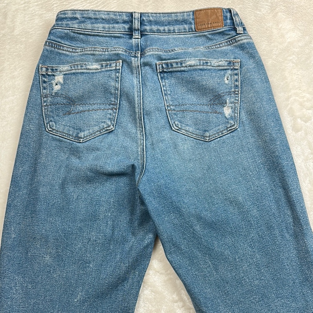 American Eagle Outfitters Blue Skinny Jeans Distressed - Picture 10 of 11
